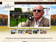 Tablet Screenshot of beeman-patchakfuneralhome.com